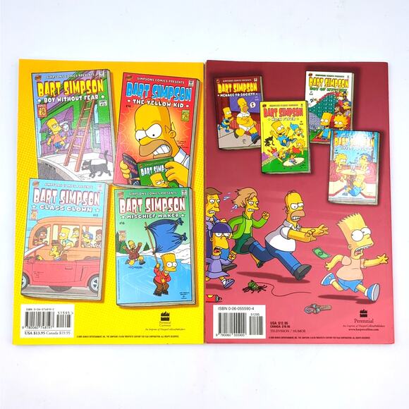 Simpsons Graphic Novel Lot Beefy and Bad Book of Bart Simpson Bongo Comics - Picture 2 of 3